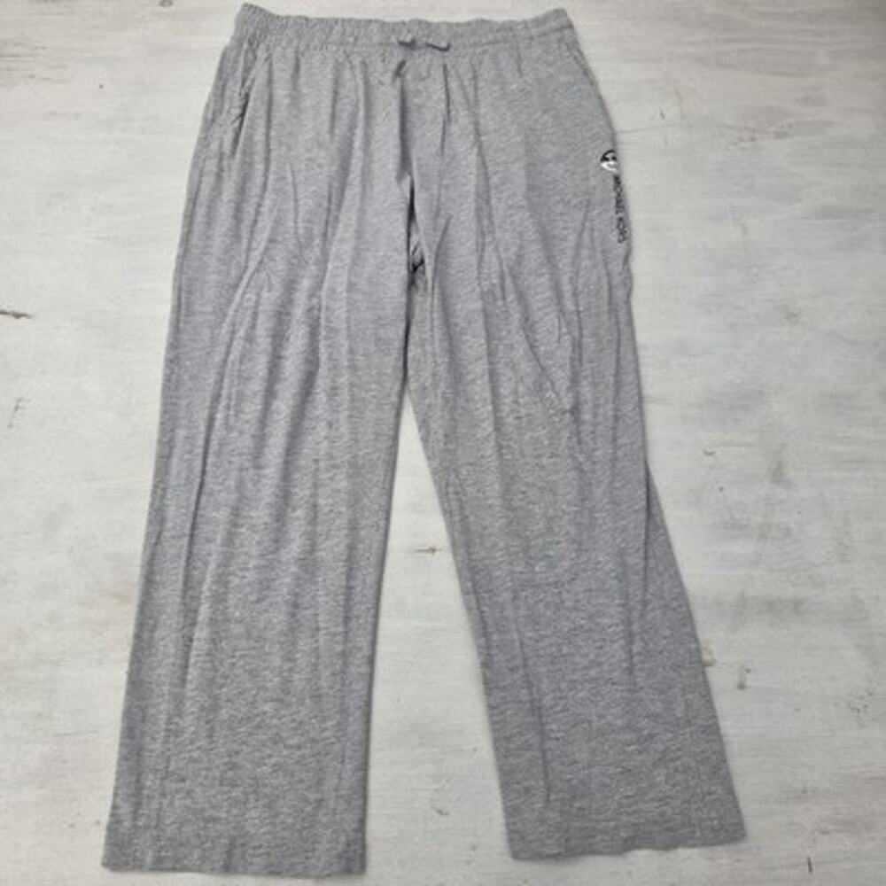 Michael Kors Men’s Jogger Sweatpants XL Gray Logo Elastic Cuff Lounge Pants